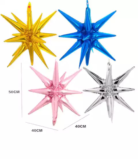 CL3-GLOBO ESTRELLA DE 14 PUNTAS X 20 UNIDAD