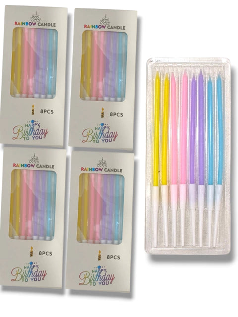 CL3-Velas 8pcs raimbow