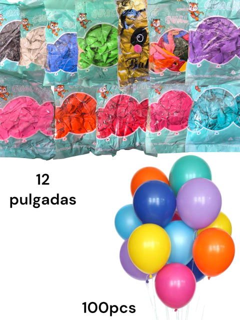 CL3-Globos latex de 12 pulgadas de 100 pcs