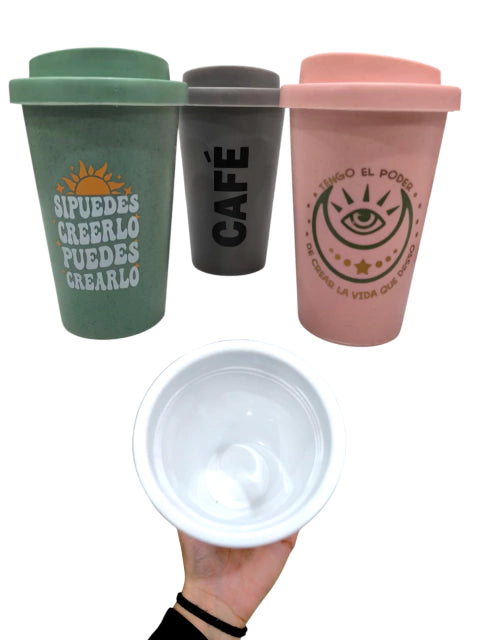 CL3-Vaso con tapa térmico con diseños al azar