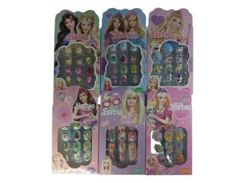 GMF-Uñas infantiles barbie con aplique (ht-1993 cod.19934)