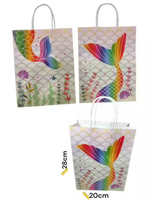 CL3-BOLSAS DE REGALOS COLA DE SIRENA POR UNIDAD