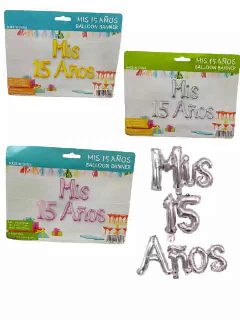 CL3-GLOBO LETRA MIS 15 AÑOS