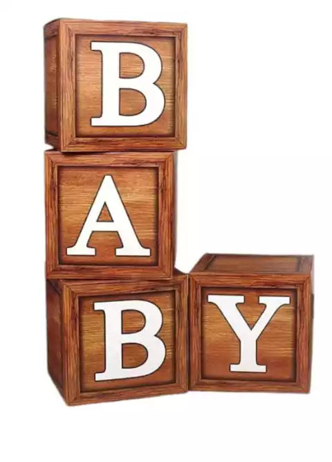 CL3-CAJA P/ DECORACIÓN INCLUIDO 2 PALABRAS BABY Y LOVE