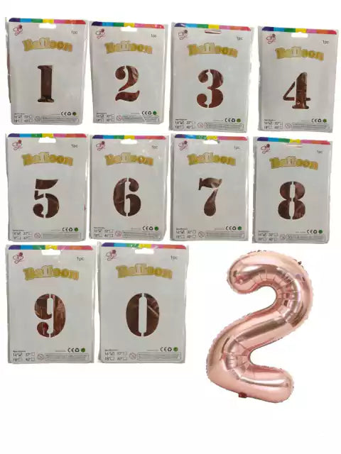 CL3-GLOBO NÚMERO DE 16 PULGADAS ROSA GOLD