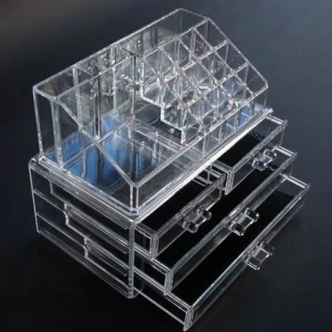 GMF-ORGANIZADOR DE MAQUILLAJE CON 4 CAJONES DE ACRÍLICO COD.HT-1207