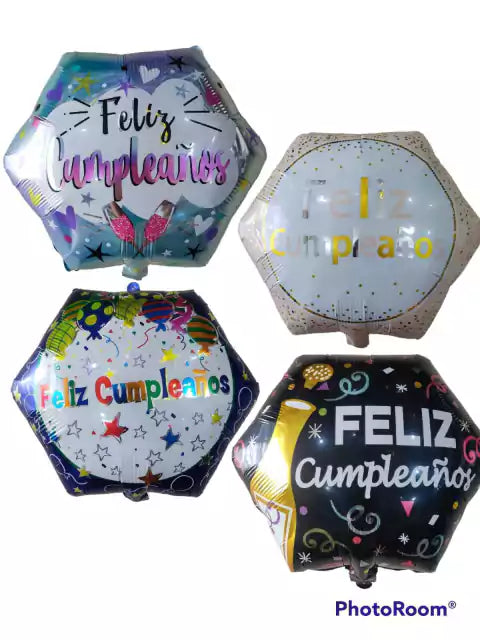CL3-GLOBOS DE FELIZ CUMPLEAÑOS X 10 UNIDAD