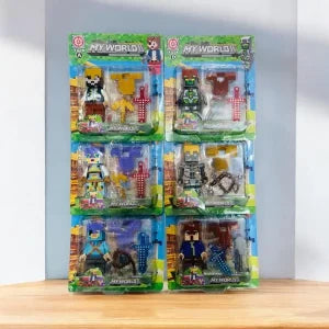 IHT-LEGO MUÑECO MINECRAFT COLECCION X6 PCS