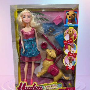 IHT-MUÑECA HARLEY ARTICULADA CON MASCOTA