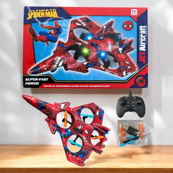 IHT-AVION SPIDERMAN CON LUZ A CONTROL QUE VUELA