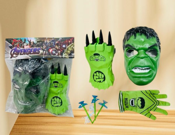 MASCARA HULK CON PUÑO LANZADOR