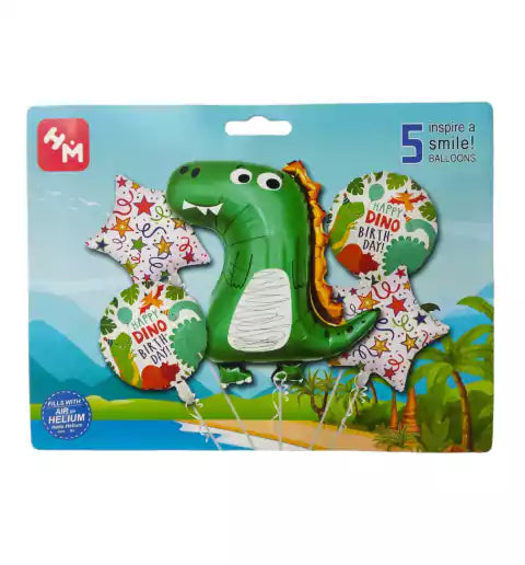 CL3-COMBO DE GLOBOS X 5 DINO