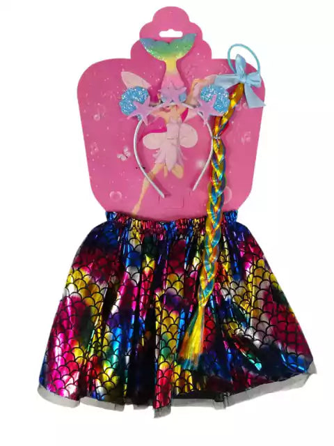 CL3-美人鱼芭蕾舞裙套装(带辫子)