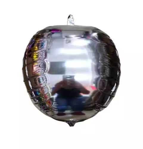 CL3-GLOBO 4 D PLATEADO 20 PULGADAS X 20 UNIDAD