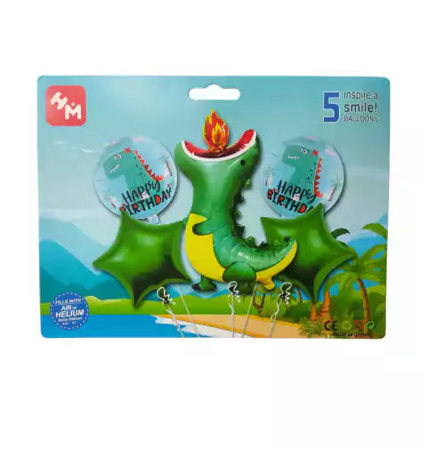 CL3-COMBO DE GLOBOS X 5 DINO
