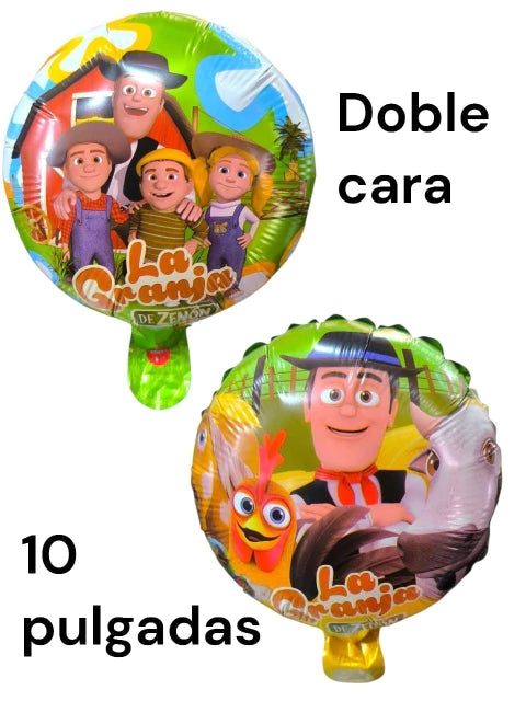 GLOBO LA GRANJA DE 10 PULGADAS X50 PCS