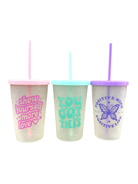 GMF-VASO CON GLITTER Y SORBETE