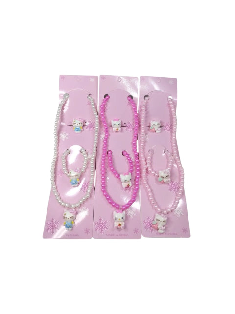 GMF-Set X3 HELLO KITTY (collar +pulsera+ anillo) COD. 15716