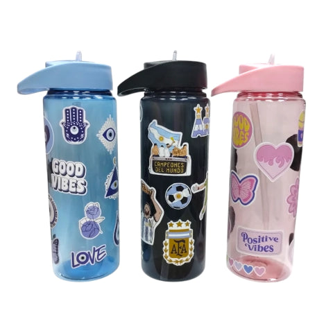 GMF-BOTELLA DE PLÁSTICO C/STICKERS