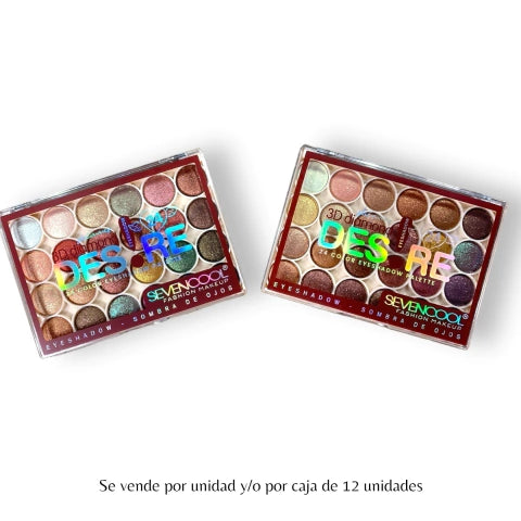GMF-SET DE SOMBRAS SATINADAS SHIMER 3D DIAMOND SEVENCOOL COD.90140