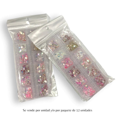 GMF-GLITTER Y GIBRÉ PARA UÑAS COD.07320