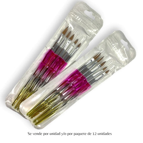 GMF-PINCEL DE ACRÍLICO CERDAS SINTÉTICAS X5 TAMAÑOS COD.53751