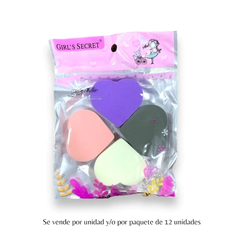 GMF-FACE SPONGE X4 心形女孩秘密代码 10265