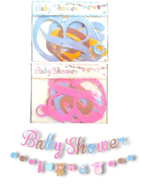 BANDERIN BABY SHOWER VARIO COLORES
