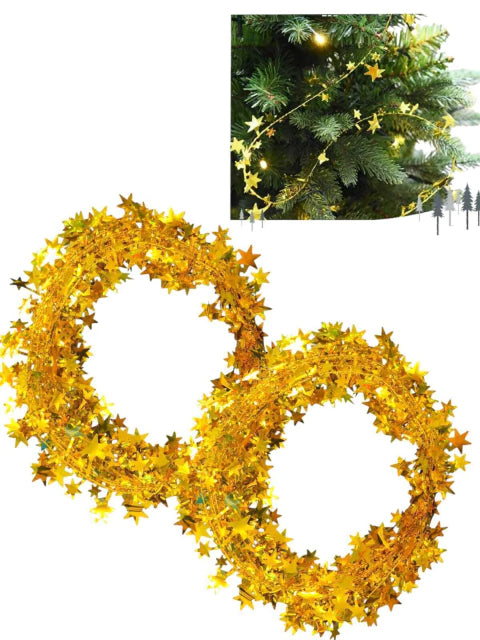 ALAMBRE DE ESTRELLA DORADOS APROXIMADAMENTE 5 MTS