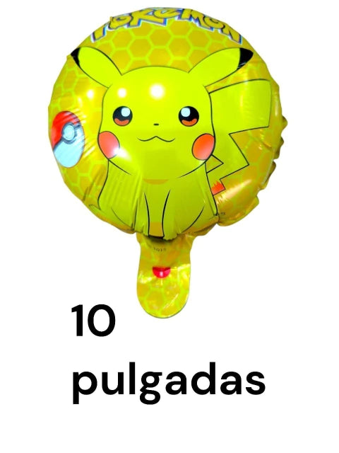 globo x10 unidades redondo pikachu x50 unidades
