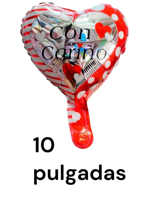 globos corazon x50 unidad de 10 pulgadas