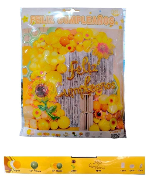 SET DE GLOBOS COMPLETO GIRASOL