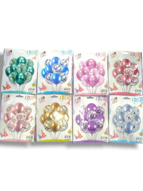 Globos metalizados x10 pcs