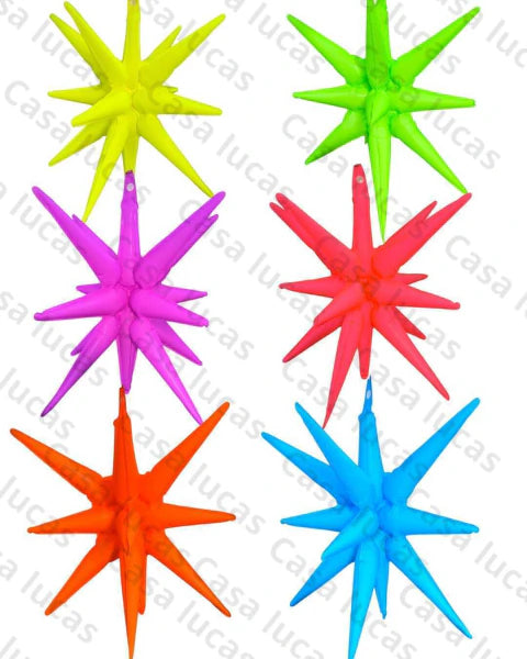 estrellas 14 puntas 22 pulgadas x20 unidad (1 color por paquete)