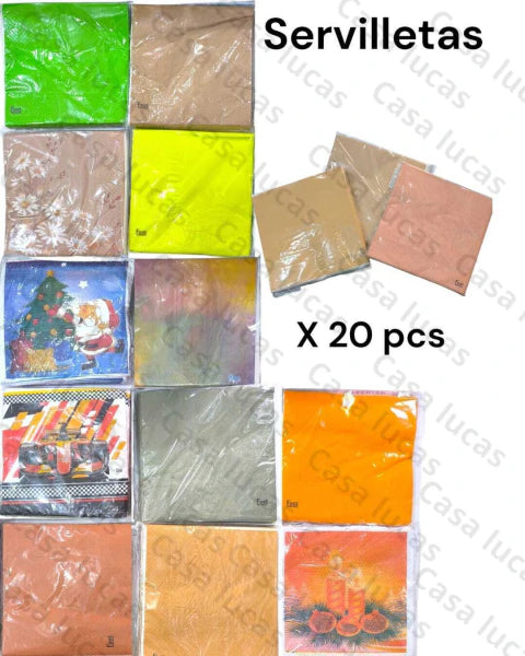 servilletas x 20 pcs 33x33 cm