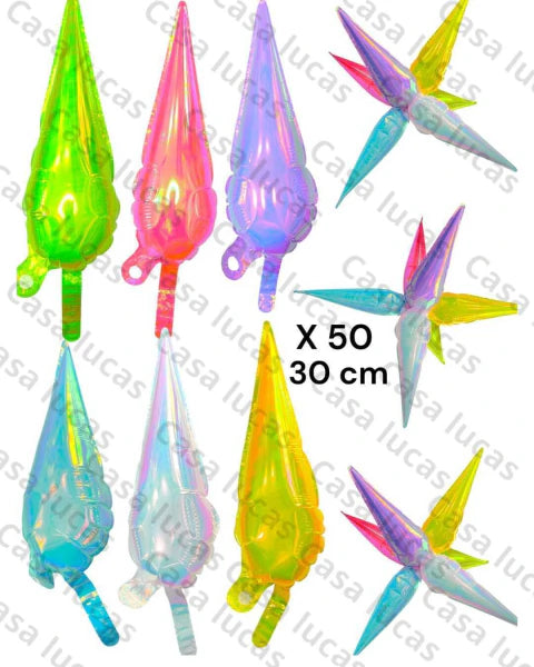 globo gota x50 iridicentes 30 cm (1 por color)