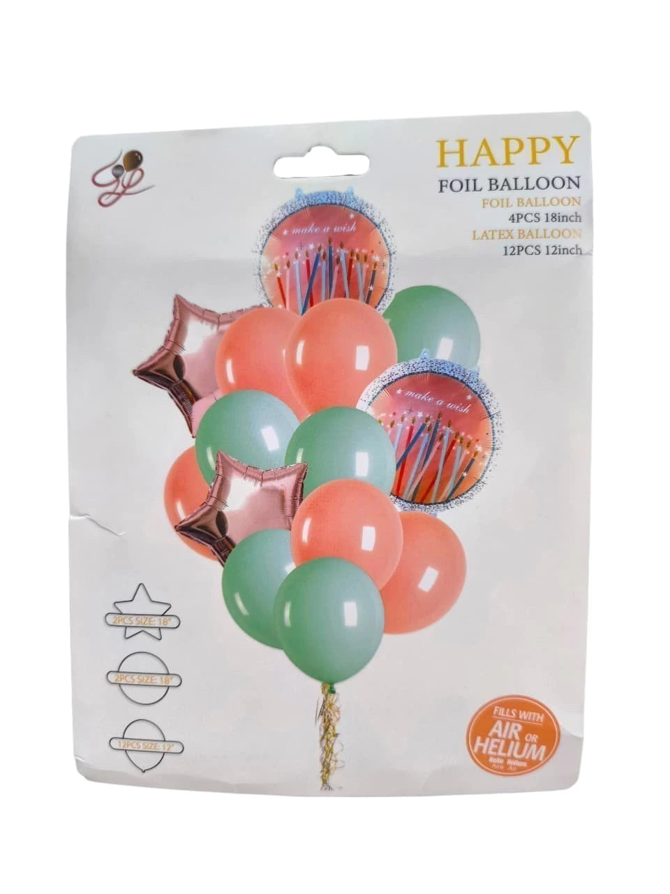 CL3-PACK DE GLOBOS LATEX X 16 UNIDAD DE 12 PULGADAS