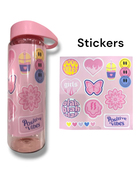 CL3-Botella con stickers 3 colores