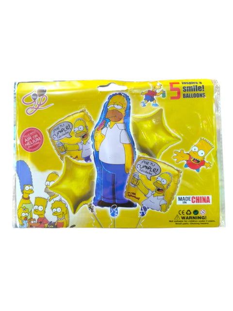 CL3-SET x5 unidades de globos Homero Simpson