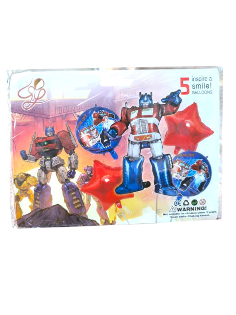 CL3-SET de globos x5 unidades Transformers