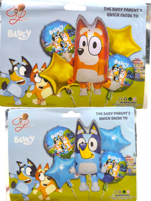 CL3-Sets de globos x5 unidades bluey