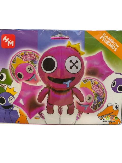 CL3-SET de globos x5 unidades Roblox raimbow Friends pink