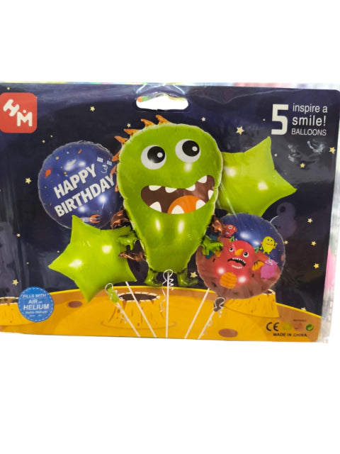 CL3-SET de globos x5 unidades mounstritos