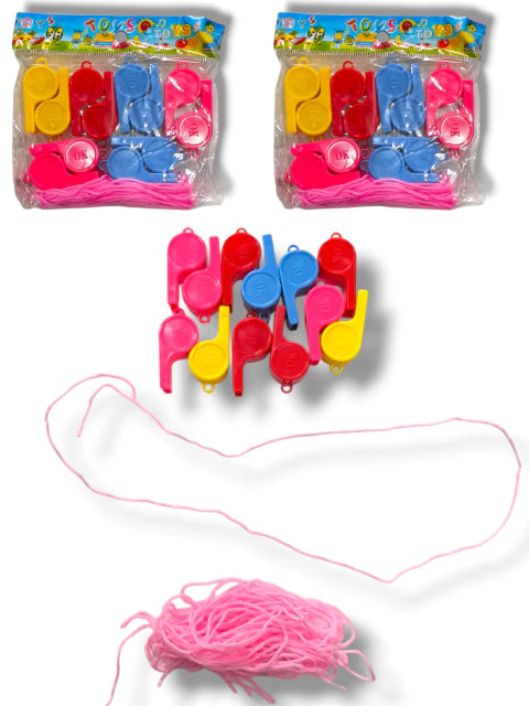 CL3-Silbatos 12unidades coloridos