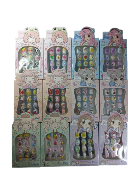 GMF-Uñas infantiles nenas con aplique (ht-1993 cod.19934)