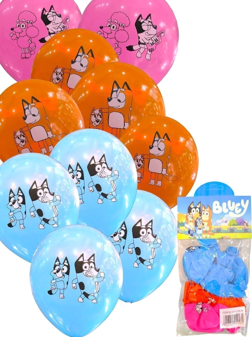 CL3-PACK DE GLOBO PERSONAJES X10 DE 12 PULGADAS