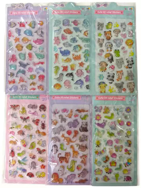 CL3-STIKERS 3D ANIMALES E INSECTOS