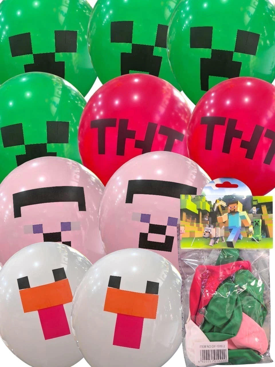 CL3-PACK DE GLOBO PERSONAJES X10 DE 12 PULGADAS