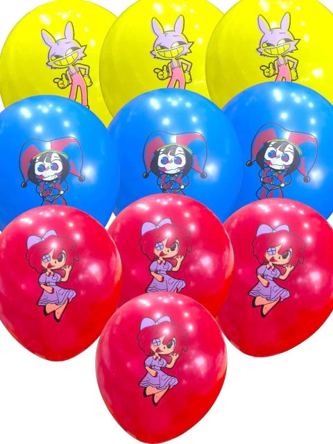 PACK DE GLOBO PERSONAJES X10 DE 12 PULGADAS