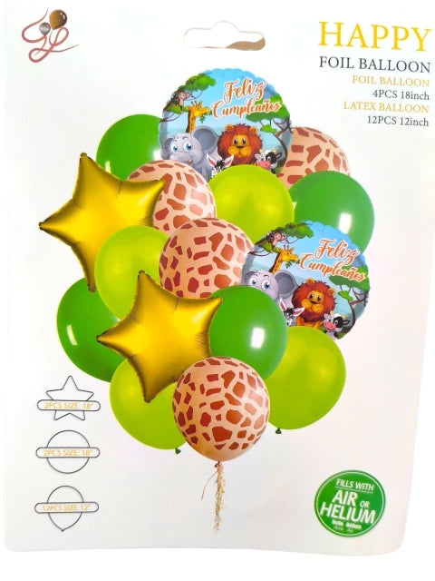 PACK DE GLOBOS LATEX X 16 UNIDAD DE 12 PULGADAS